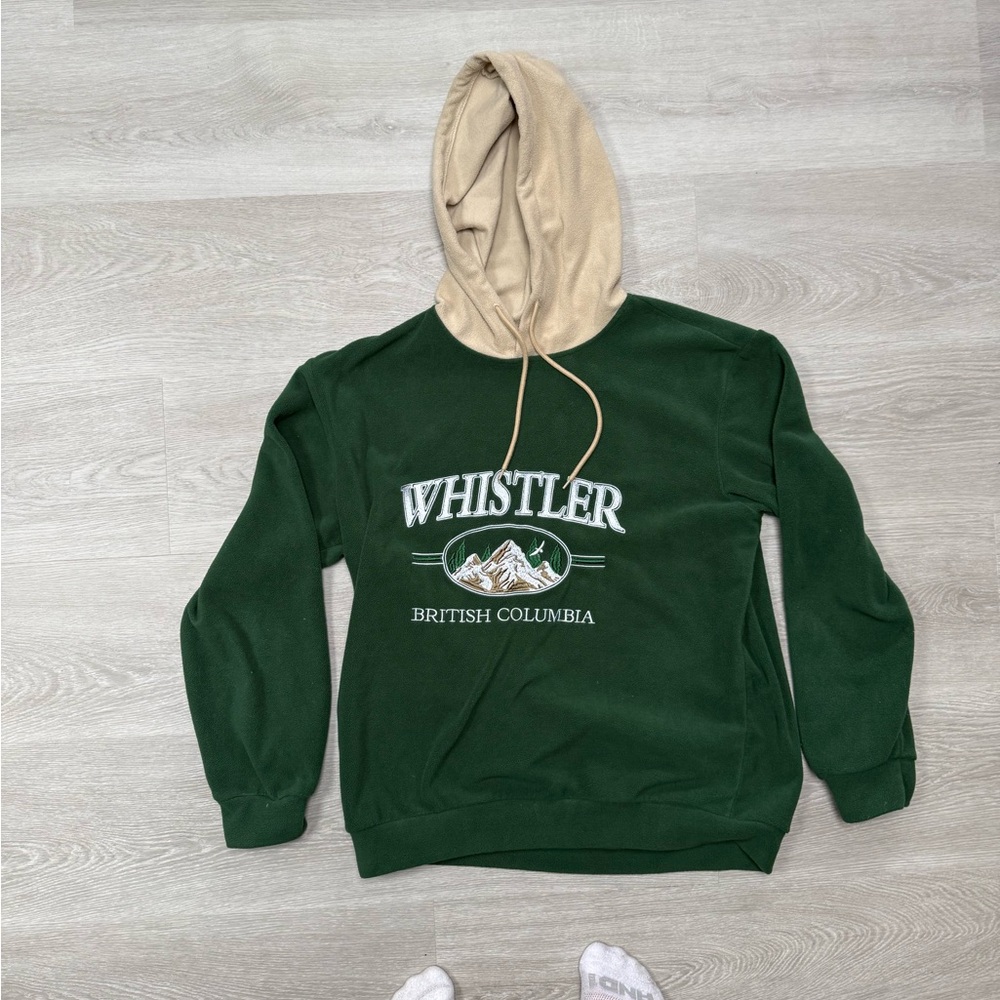 Whistler Green and Tan Hoodie
